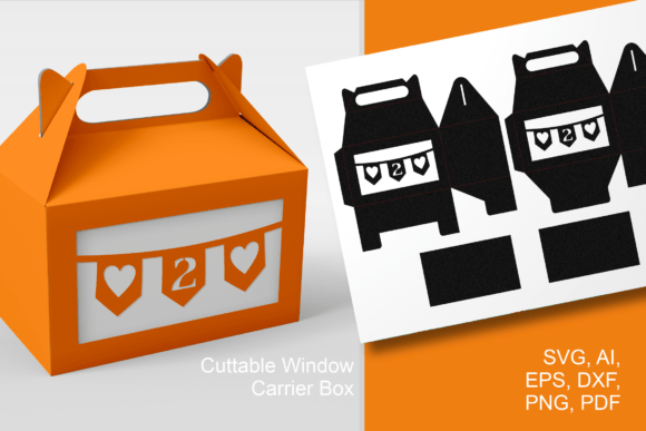 ♥2♥ Banner Gable Box Paper-Cut Template: A Practical Choice for Decorative Gift Packaging