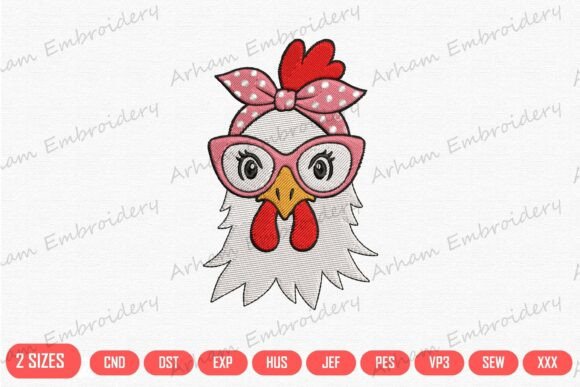 Adding Personality to Embroidery: The Rise of Cute Hen with Pink Glasses
