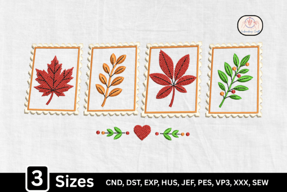 Autumn Botanical Fall Leaf: A Seasonal Embroidery Collection for Nature-Inspired Creativity