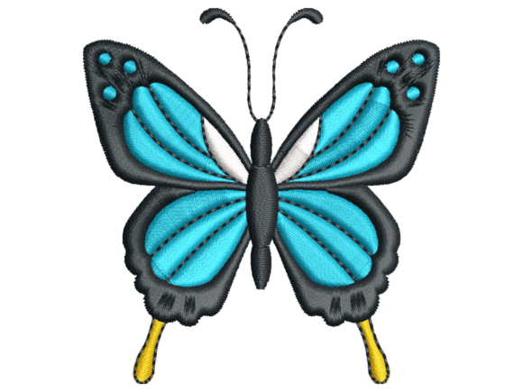 Blue Butterfly Embroidery Design: A Modern Touch for Creative Embellishment