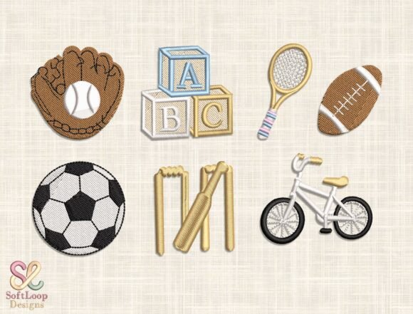 Bringing Playful Energy to Textiles with a Sports Embroidery Design Bundle