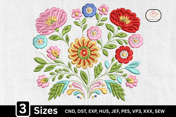Bringing the Garden to Life: A Guide to Folk Floral Bouquet Machine Embroidery