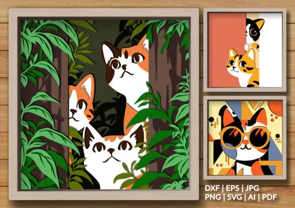 Cute Cat SVG Layered Shadow Box Bundle: A Strategic Asset for Creators and Brands