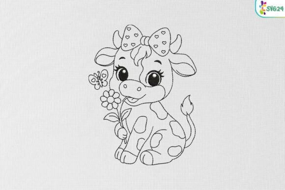 Cute Cow with Flower Butterfly Bow Charm: A Practical Guide for Embroidery Workflows