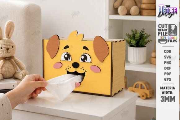 Cute Laser-Cut Tissue Boxes for Creative Home and Kids' Spaces