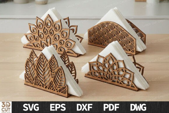Decorative Napkin Holder SVG Bundle