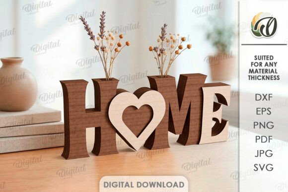 Decorative Word Stand Laser Cut Home