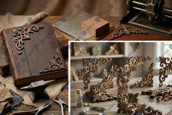 Elevate Your Craft Projects with the Laser Cut Royal Floral Corner SVG Bundle