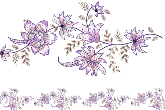 Floral Embroidery Border Design: Elegance Meets Functionality