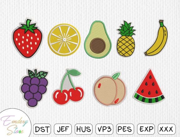 Fruit Embroidery Patch Set: Brighten Your Crafts with Cute Designs
