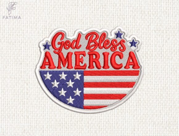 God Bless America Patch Embroidery File β A Symbol of Pride and Craftsmanship
