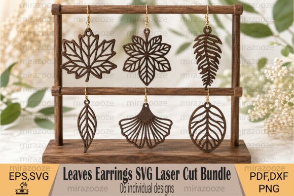 Leaves Earrings SVG Laser Cut Bundle: A Practical Choice for Nature-Inspired Jewelry Makers