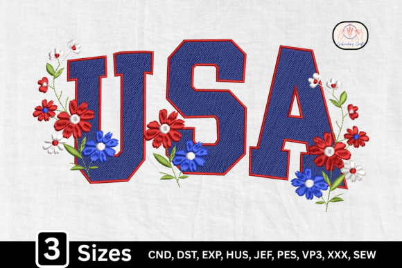 Patriotic Lettering Floral USA: A Unique Blend of National Pride and Elegant Design