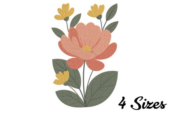 Peach Blossom Embroidery Design: Timeless Elegance for Modern Design Projects