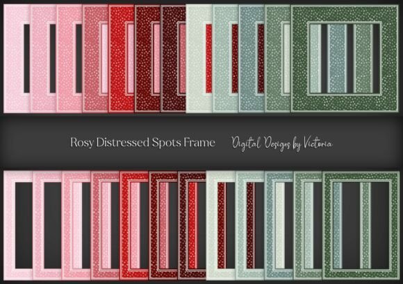 Rosy Distressed Spots Frame Collection
