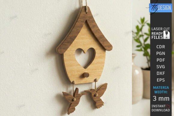 Spring Birdhouse Wall Decor Laser Cut: A Versatile Design for Creative Laser Projects