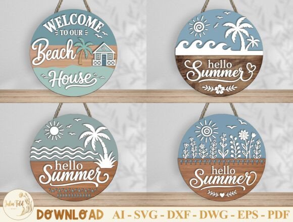 Summer Door Sign Laser Cut SVG Bundle: A Creative Toolkit for Seasonal Decor