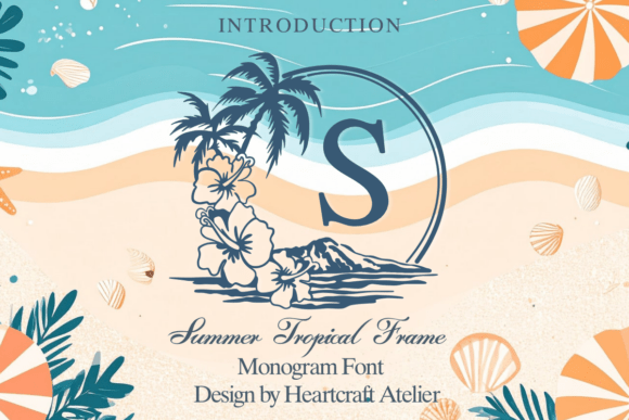 Summer Tropical Frame: A Vibrant Decorative Font