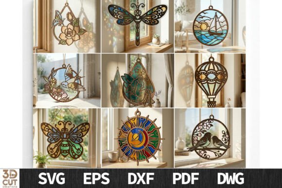 Transform Your Windows with the Decorative Suncatcher SVG Bundle