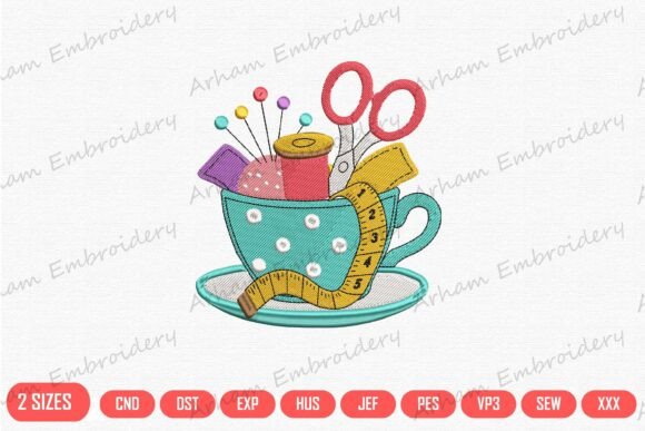 Vintage Teacup Sewing Essentials: A Touch of Charm for the Modern Crafter