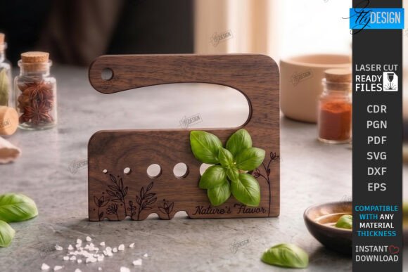 Wooden Herb Stripper Laser Cut Kitchen: A Creative and Functional Tool for Culinary Enthusiasts