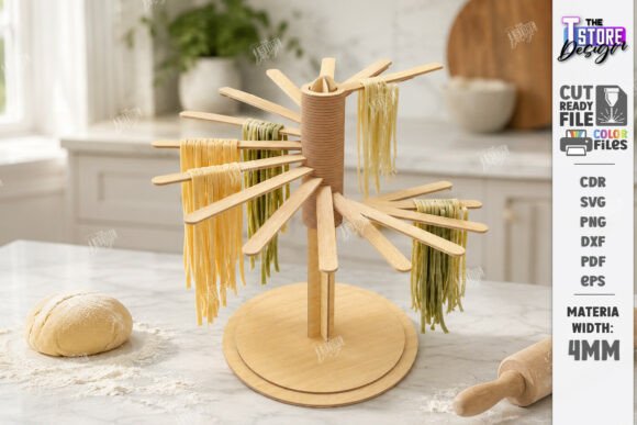 Wooden Pasta Drying Rack Laser Cut CNC